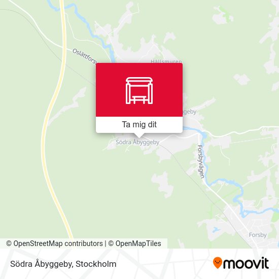 Södra Åbyggeby karta