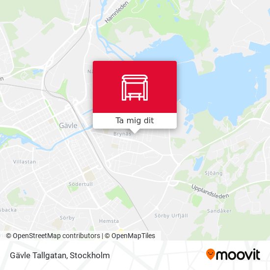 Gävle Tallgatan karta