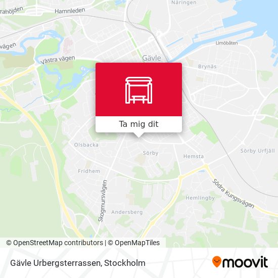 Gävle Urbergsterrassen karta