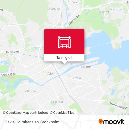 Gävle Holmkanalen karta