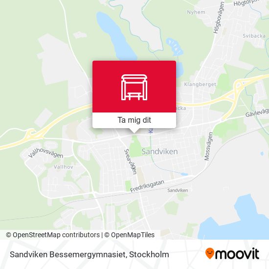 Sandviken Bessemergymnasiet karta
