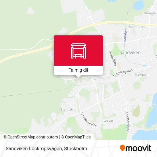 Sandviken Lockropsvägen karta