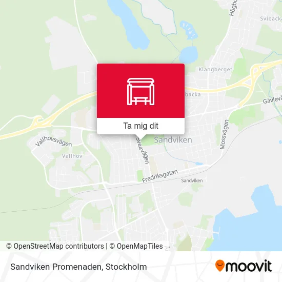 Sandviken Promenaden karta