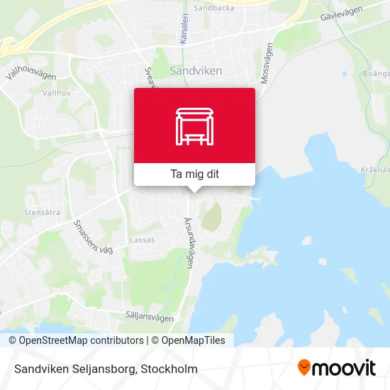 Sandviken Seljansborg karta