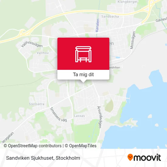 Sandviken Sjukhuset karta