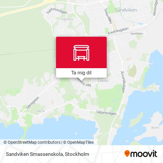 Sandviken Smassenskola karta