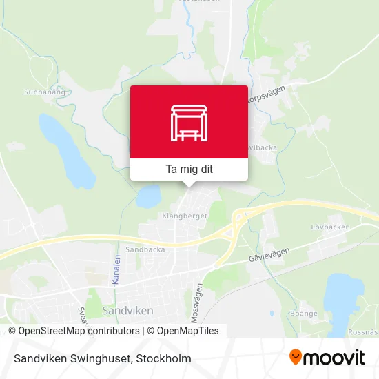 Sandviken Swinghuset karta