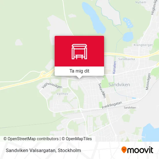 Sandviken Valsargatan karta