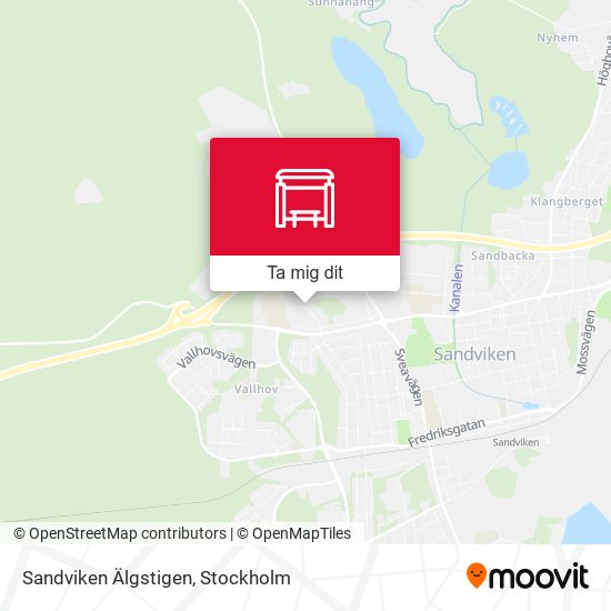 Sandviken Älgstigen karta