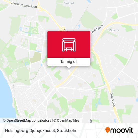 Helsingborg Djursjukhuset karta