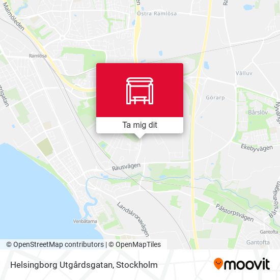 Helsingborg Utgårdsgatan karta