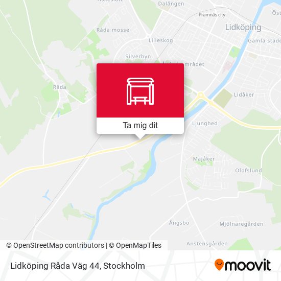 Lidköping Råda Väg 44 karta