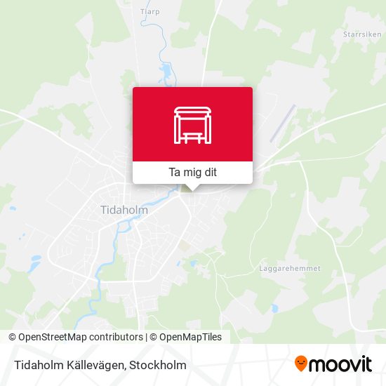 Tidaholm Källevägen karta