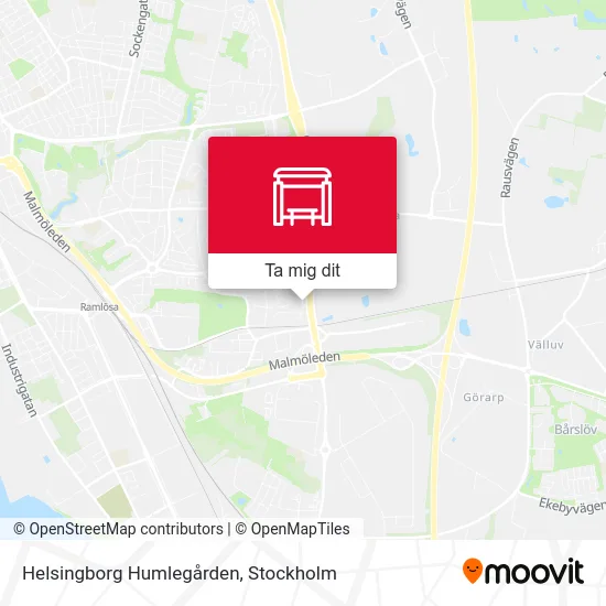 Helsingborg Humlegården karta