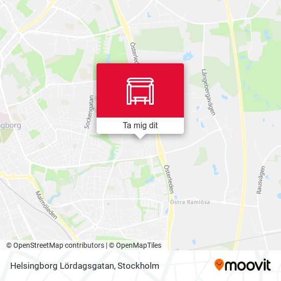 Helsingborg Lördagsgatan karta