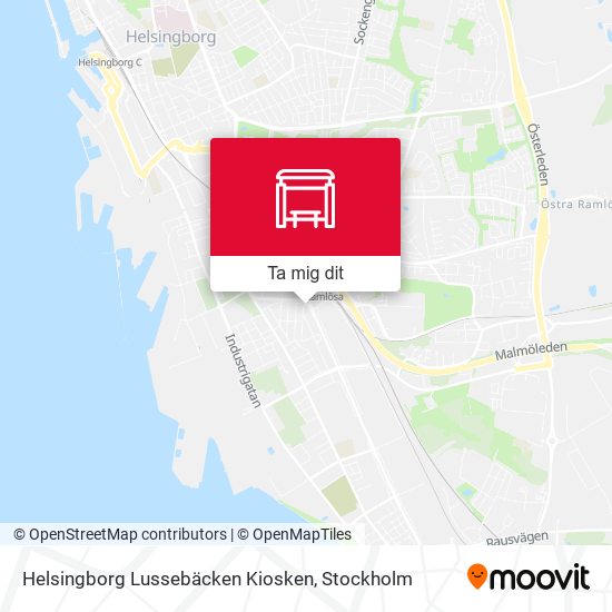 Helsingborg Lussebäcken Kiosken karta