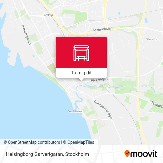 Helsingborg Garverigatan karta
