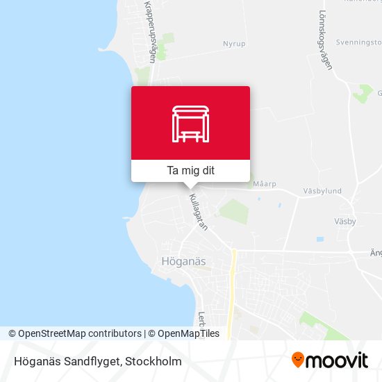 Höganäs Sandflyget karta