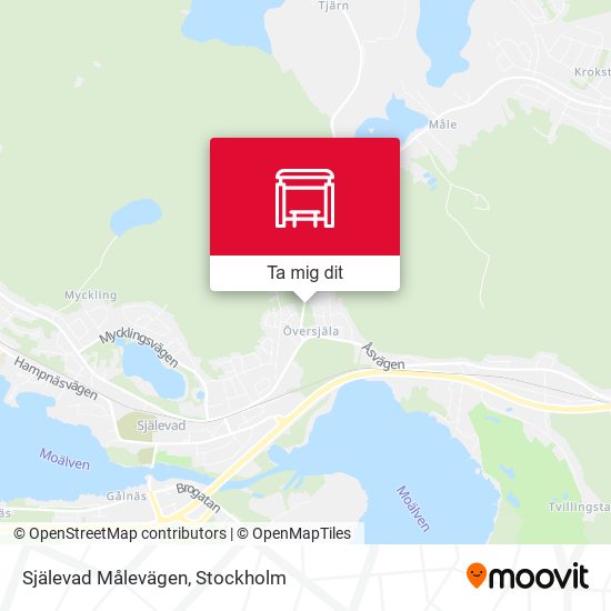 Själevad Målevägen karta