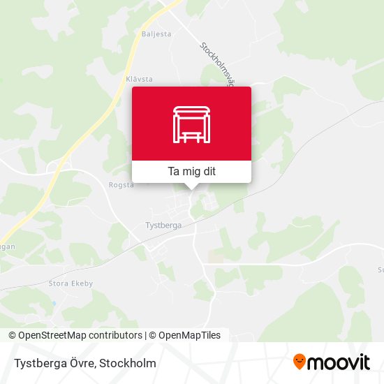 Tystberga Övre karta