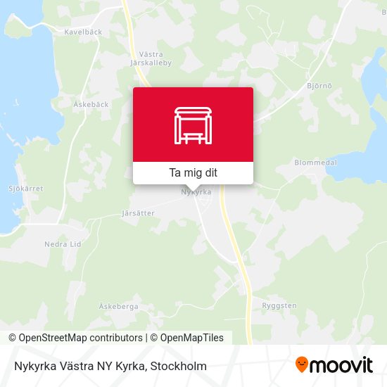 Nykyrka Västra NY Kyrka karta