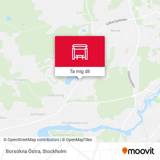 Borsökna Östra karta
