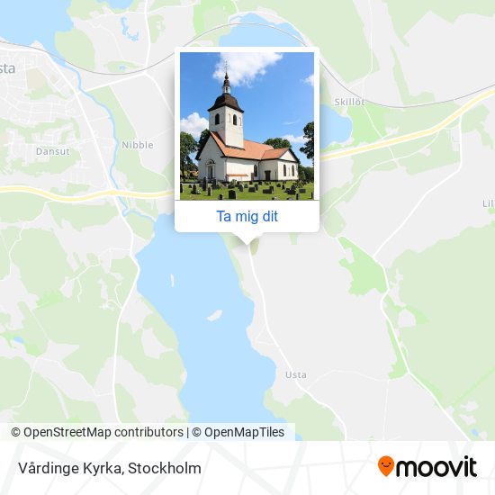 Vårdinge Kyrka karta