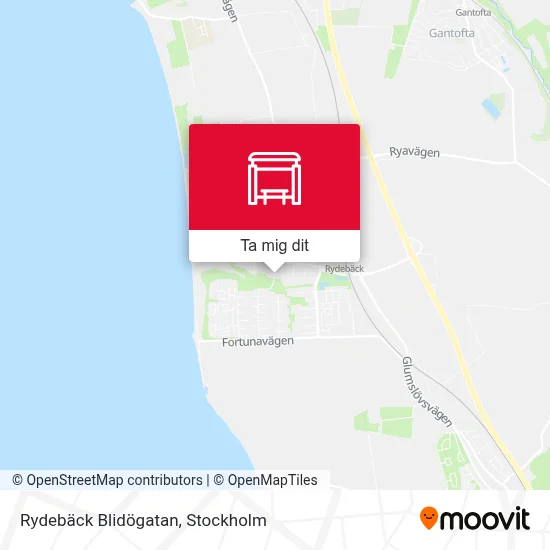 Rydebäck Blidögatan karta