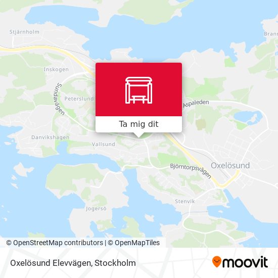 Oxelösund Elevvägen karta