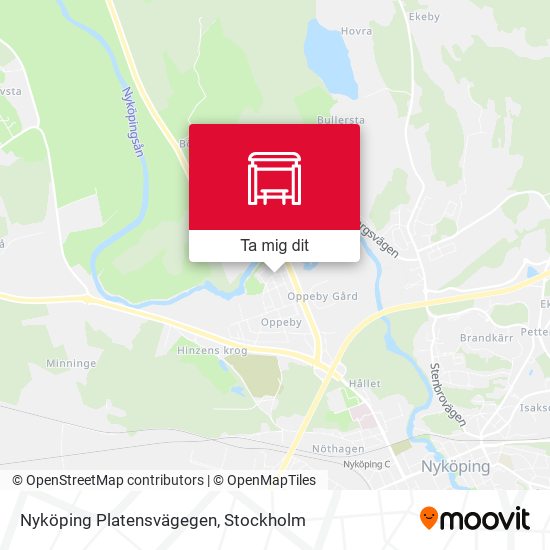 Nyköping Platensvägegen karta