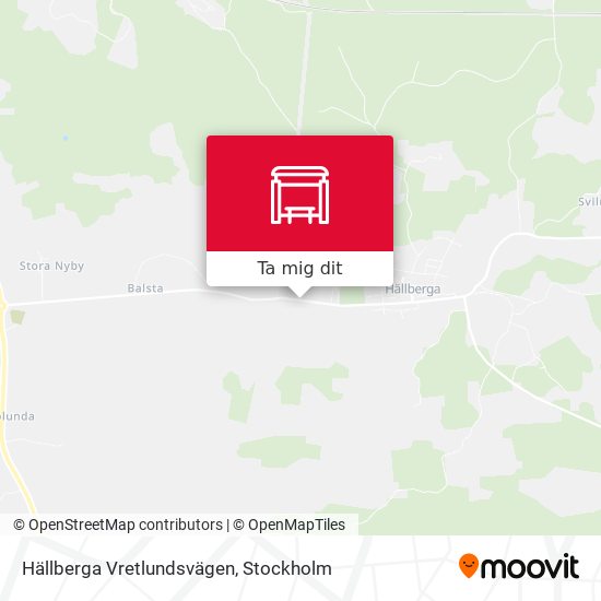 Hällberga Vretlundsvägen karta