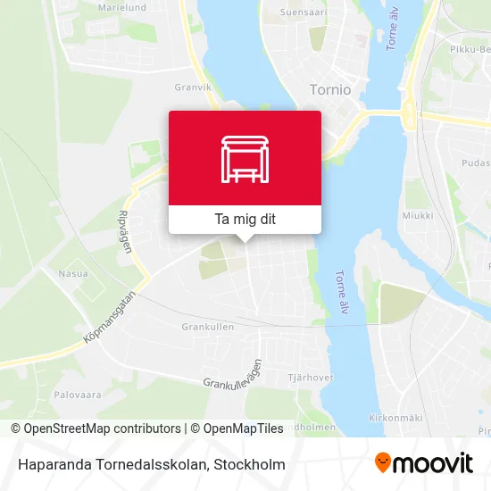 Haparanda Tornedalsskolan karta