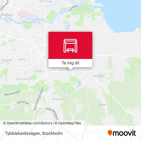 Tybblelundsvägen karta