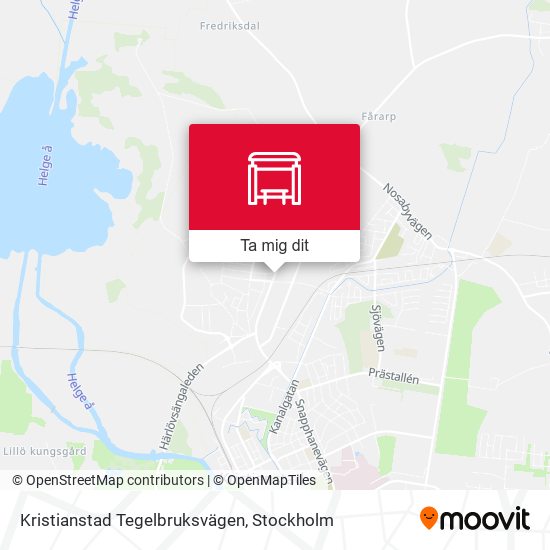 Kristianstad Tegelbruksvägen karta