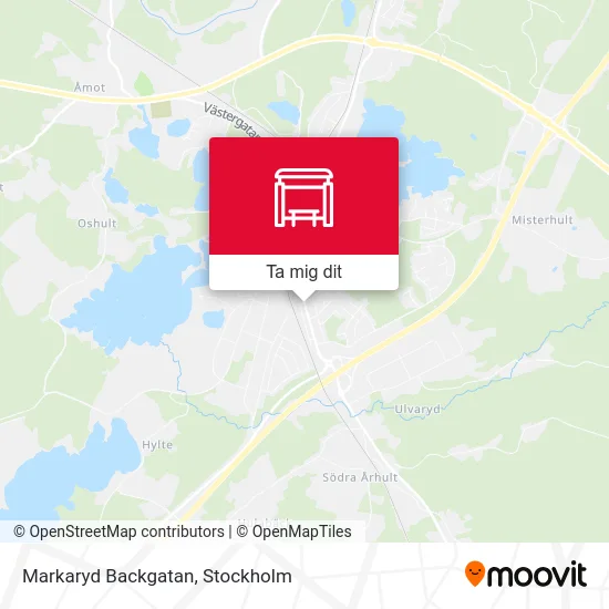 Markaryd Backgatan karta