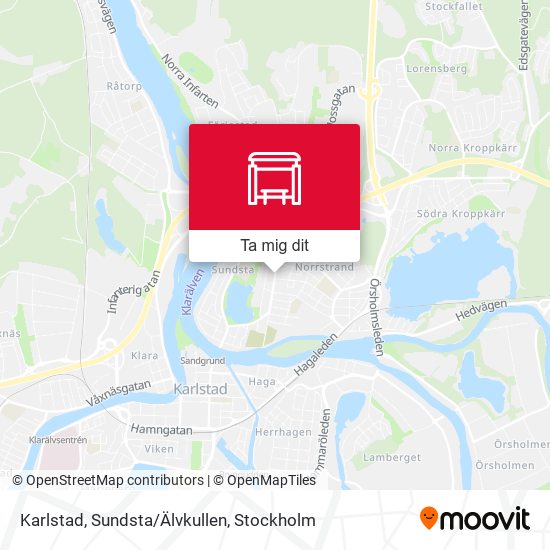 Karlstad, Sundsta/Älvkullen karta