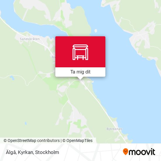 Älgå, Kyrkan karta