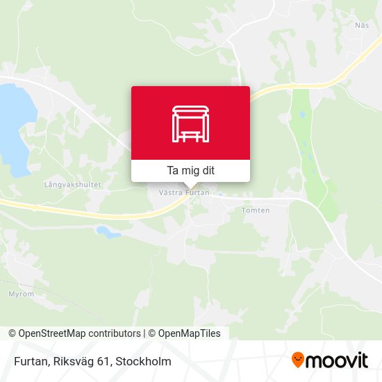 Furtan, Riksväg 61 karta