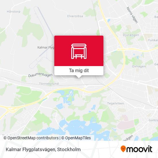 Kalmar Flygplatsvägen karta