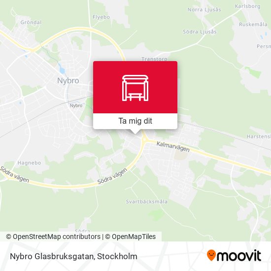 Nybro Glasbruksgatan karta