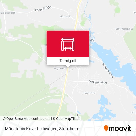 Mönsterås Koverhultsvägen karta