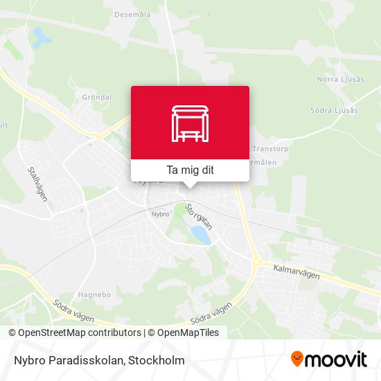 Nybro Paradisskolan karta