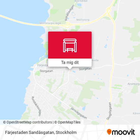 Färjestaden Sandåsgatan karta