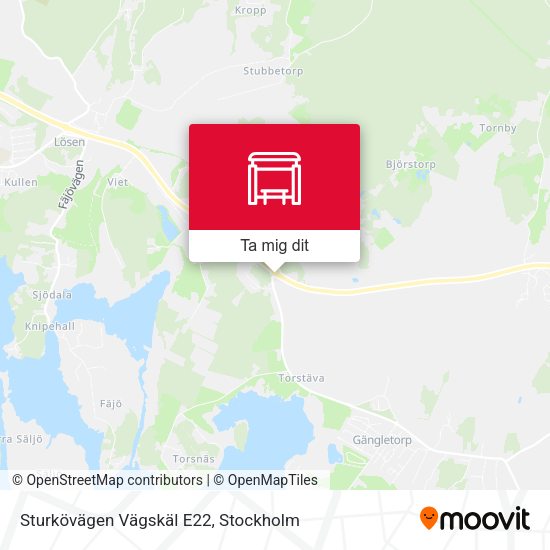 Sturkövägen Vägskäl E22 karta