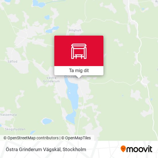 Östra Grinderum Vägskäl karta