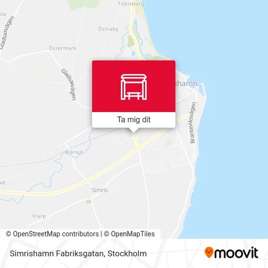 Simrishamn Fabriksgatan karta