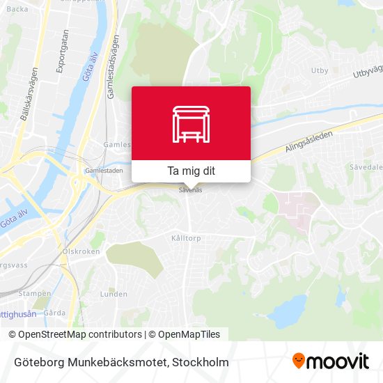 Göteborg Munkebäcksmotet karta