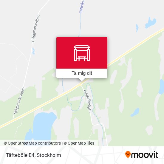 Täfteböle E4 karta