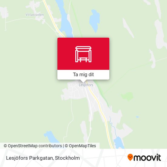 Lesjöfors Parkgatan karta