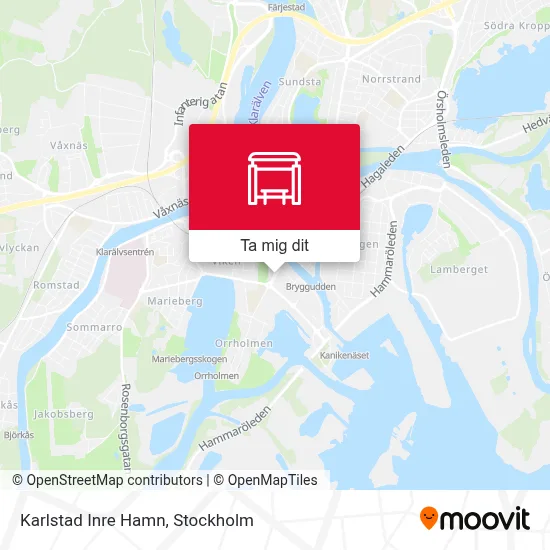 Karlstad Inre Hamn karta